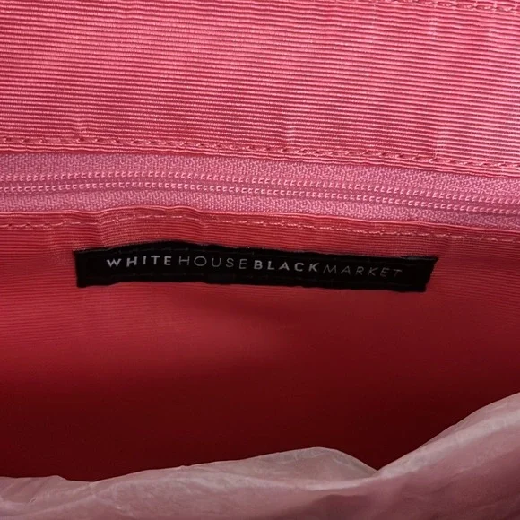 White House Black Market Clutch Suede Coral‎ Tassel Evening Bag - Picture 2 of 7